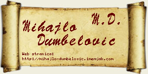Mihajlo Dumbelović vizit kartica